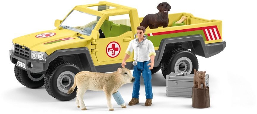 Schleich 42503 Off-road Rescue Car with Vet Figures