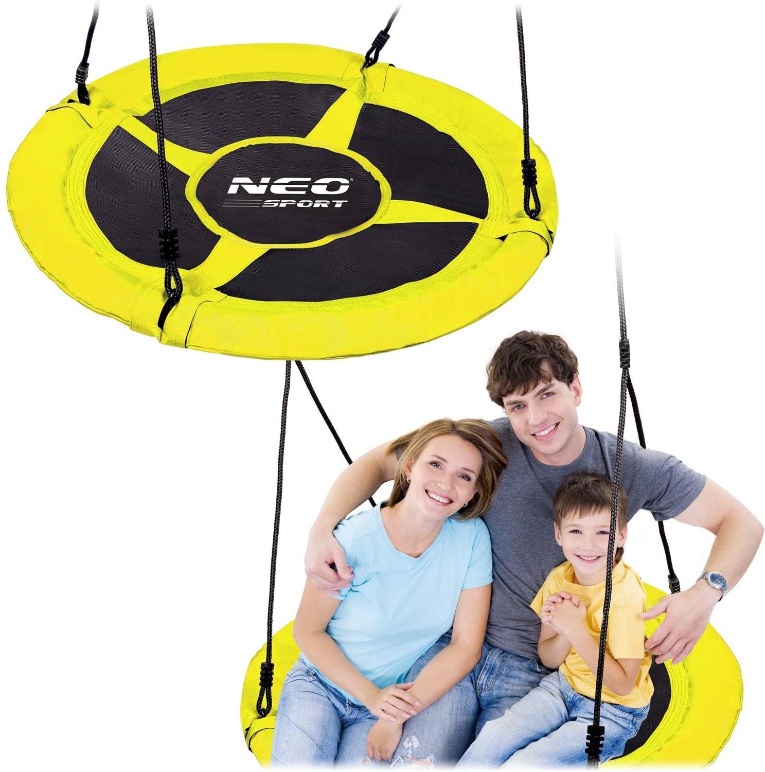 Neo-Sport Bocianie hniezdo Swingo XXL 95 cm žltá Hojdačka