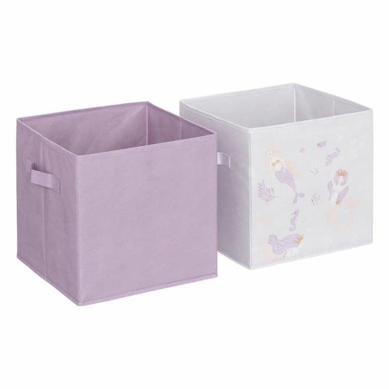 Atmosphera for Kids Set boxů na hračky mořská panna fialový 2 ks...
