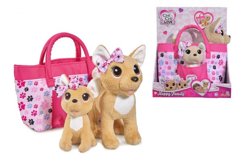 Simba ChiChi Love Chihuahua Family in Bag Soft Toy