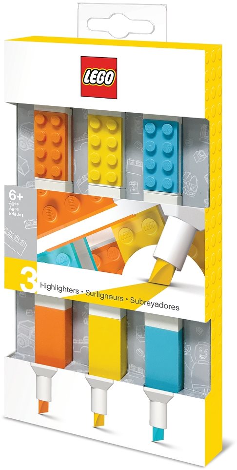 LEGO - Zvýrazňovače, 3 ks Zvýrazňovač