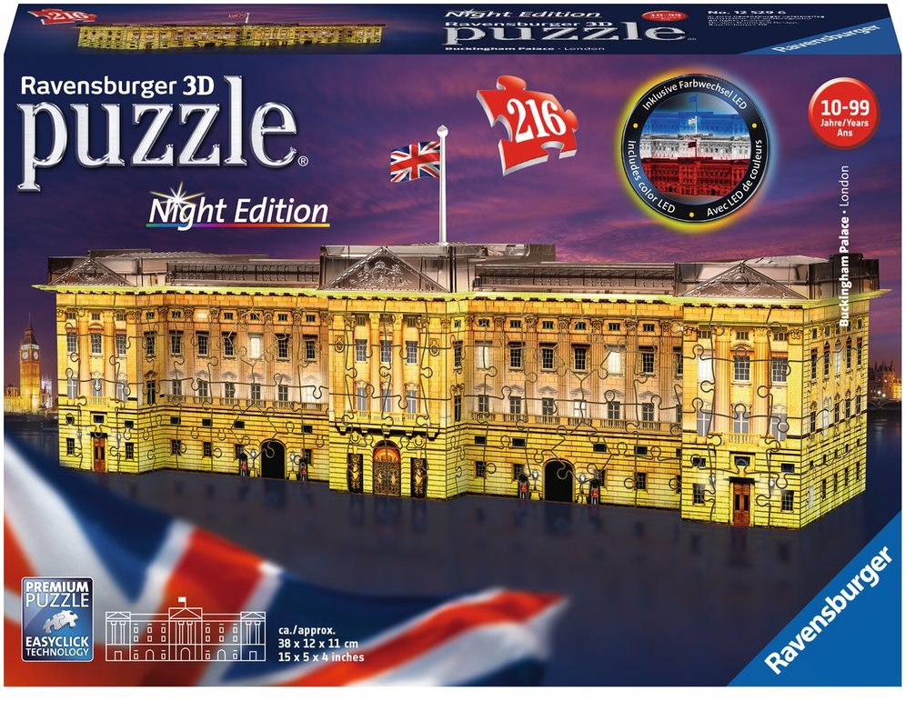 Ravensburger 125296 Buckingham Palace (Night Edition) Jigsaw