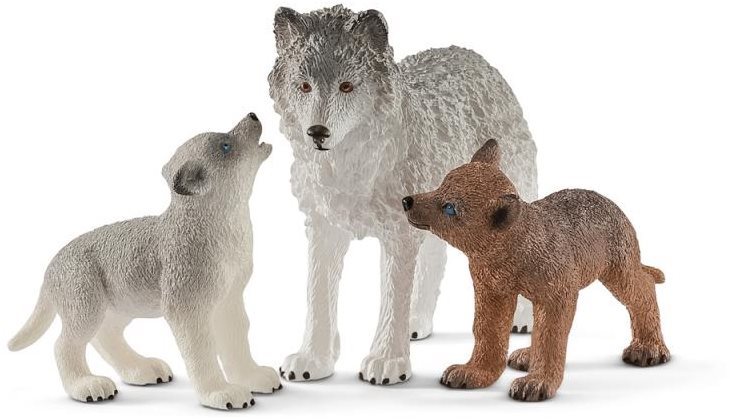 Schleich 42472 Mother Wolf with Pups Figure