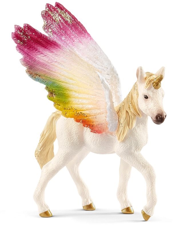 Schleich 70577 Winged Rainbow Unicorn foal Figure