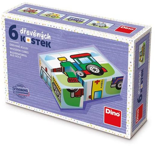 Dino Transport 6 Blocks Wooden Blocks