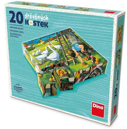 Dino At the Farm 20 Blocks Wooden Blocks