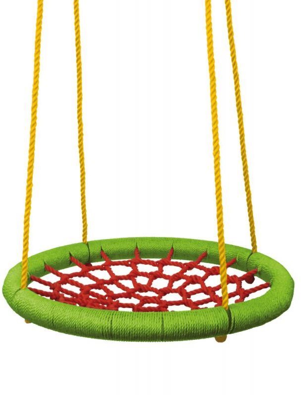 Woody Hojdací kruh (priemer 83 cm) – zelenočervený Hojdačka