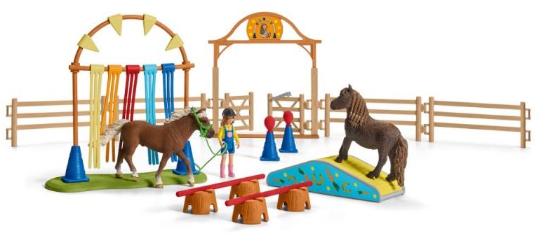 Schleich Tréning v agility pre poníkov Figúrky