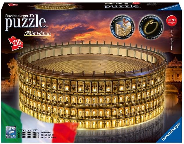 Ravensburger 3D 111480 Colosseum (Edition de nuit) Puzzle 3D