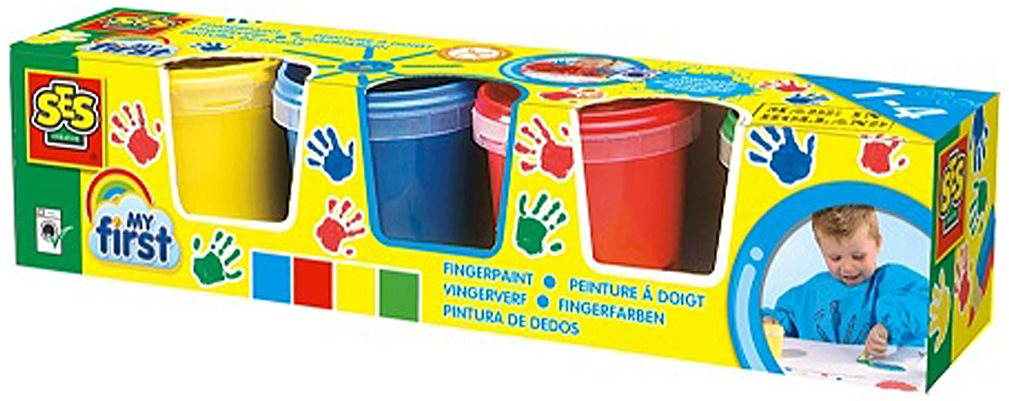 SES My First Fingermalfarben - 4 x 150 ml Fingerfarben