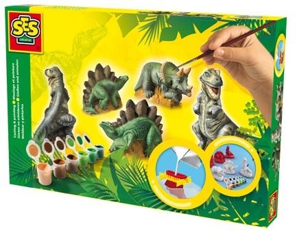 SES - Sadrový trojkomplet – dinosaury Kreatívna sada