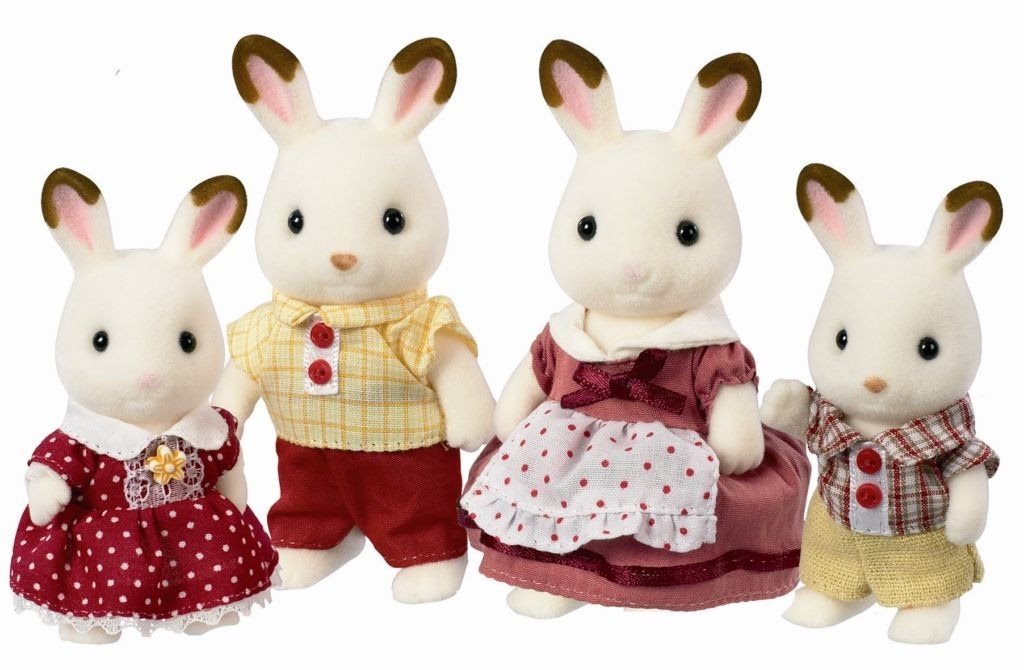 Sylvanian Families Chocolate Rabbit Family Figures