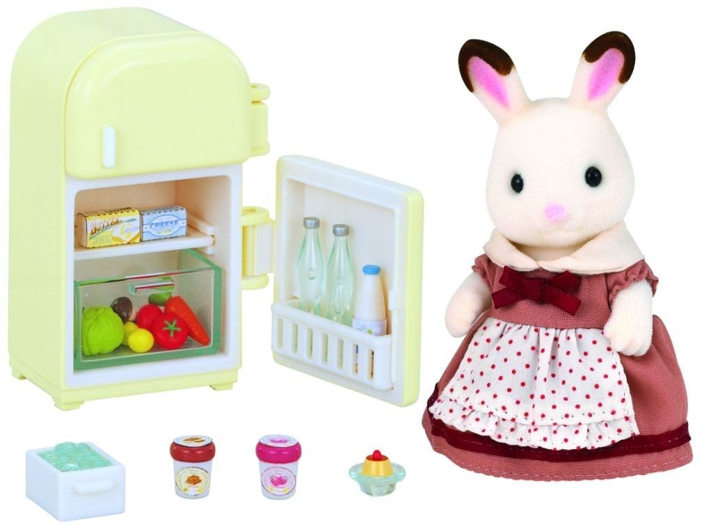 Sylvanian Families Chocolate Rabbit Furniture - Mom at the Fridge...