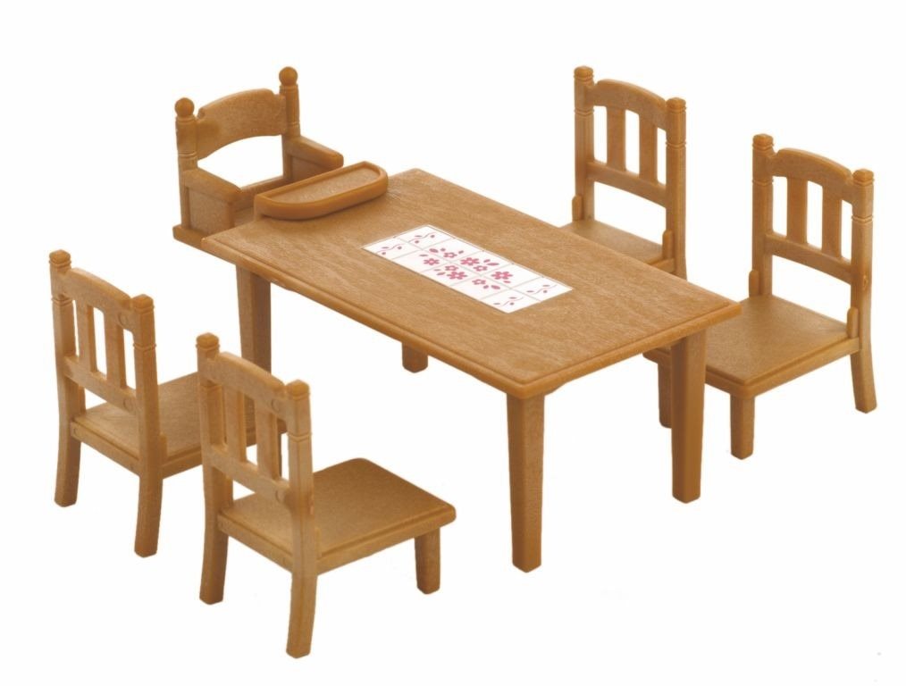 Sylvanian Families Furniture - Dining Table with Chairs Figure...