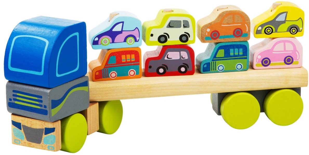 Cubika 13418 Truck with Cars Toy Car Set