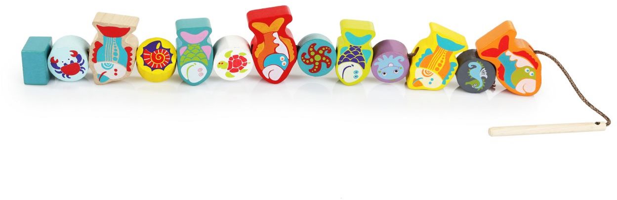 Cubika 13647 Fish-Lacing Wooden Toy