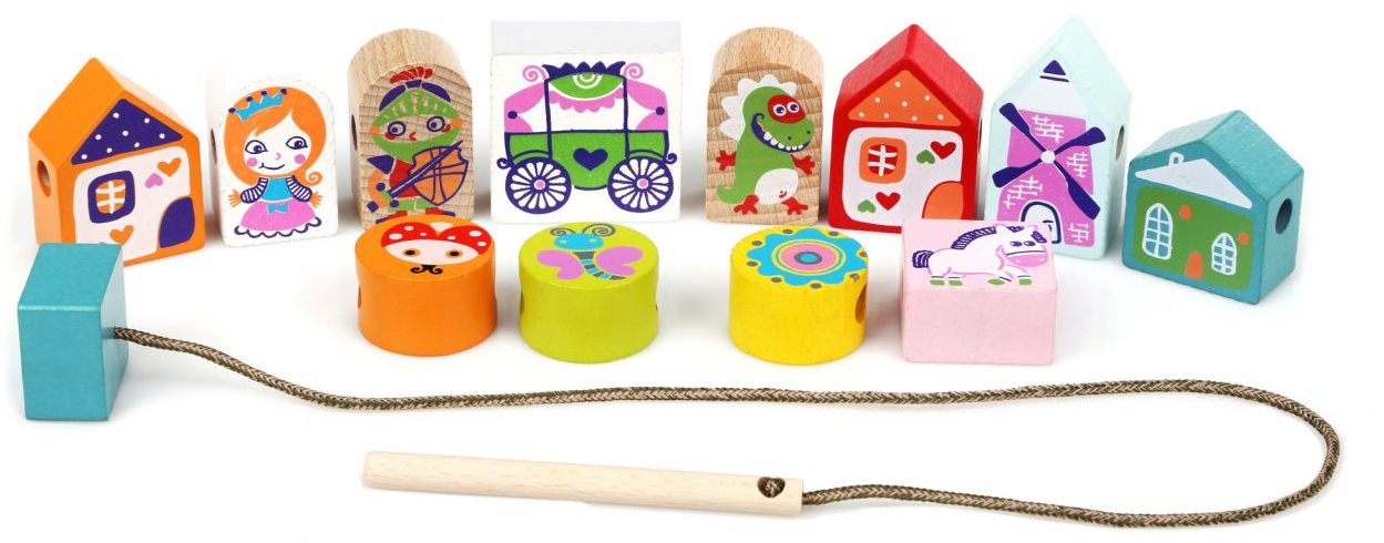 Cubika 14309 Fairy Tales - lacing set Wooden Toy