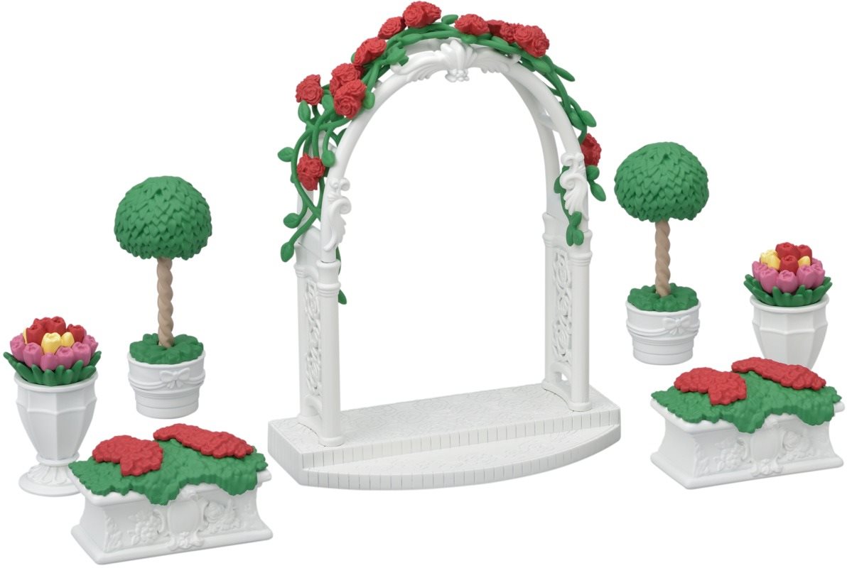 Sylvanian Families City - Flower Decoration with Gate Figure...