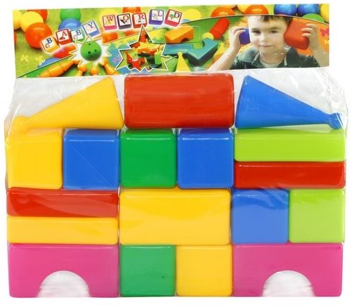 Teddies Stavebnica kocky veľké 18 ks Kocky pre deti