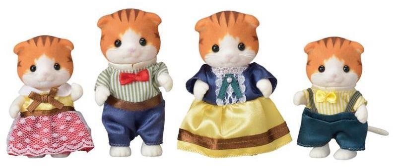 Sylvanian Families Maple Cat Family Figures