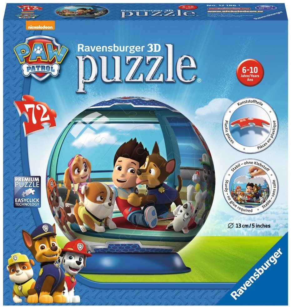 Ravensburger 121861 Ball Paw Patrol 3D Puzzle