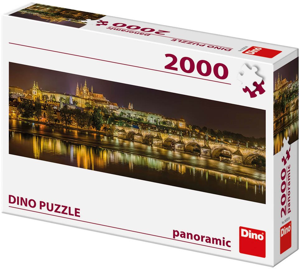 Charles Bridge at Night - panoramic Jigsaw