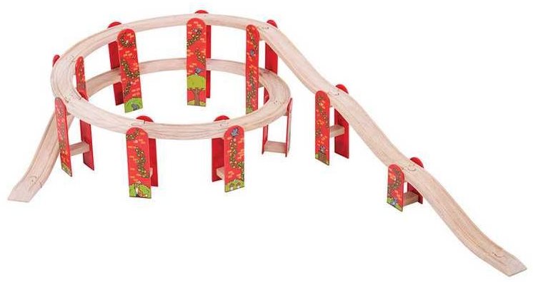 Bigjigs Rail Viacúrovňová súprava koľají Príslušenstvo k vláčikodráhe