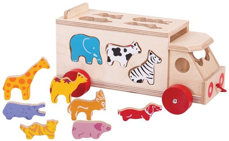 Bigjigs Toys Auto mit Tieren Auto