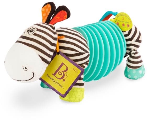 B-Toys Ťahacia harmonika zebra Squeezy Zeeby Hudobná hračka