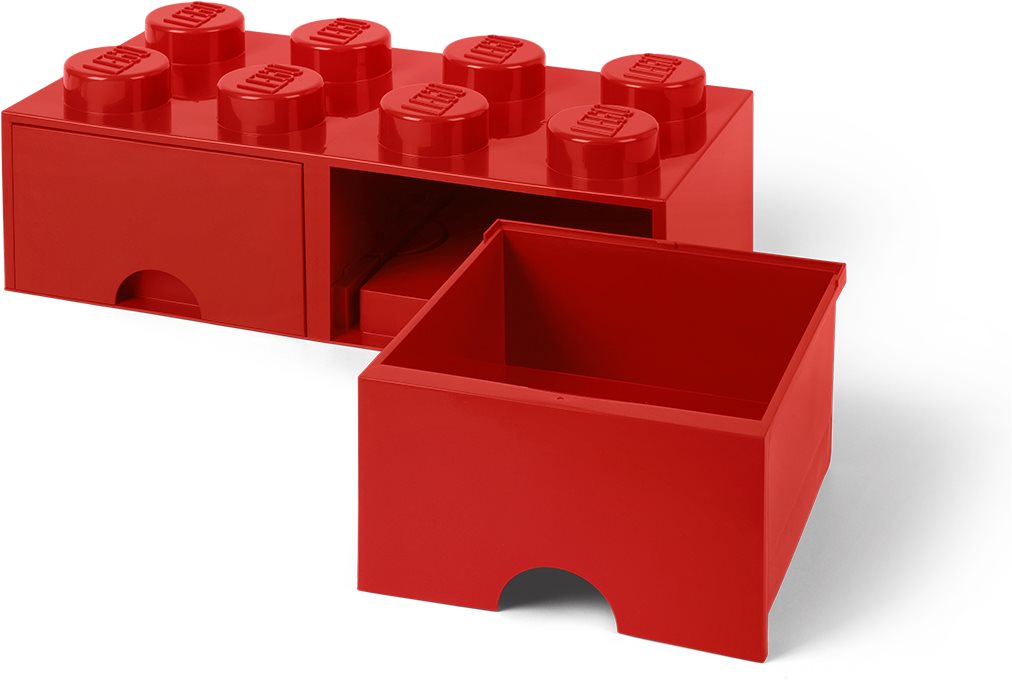 LEGO Úložný box 8 so zásuvkami – červená Úložný box