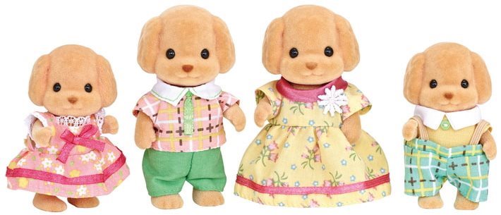 Sylvanian Families Toy Poodle Family Figures