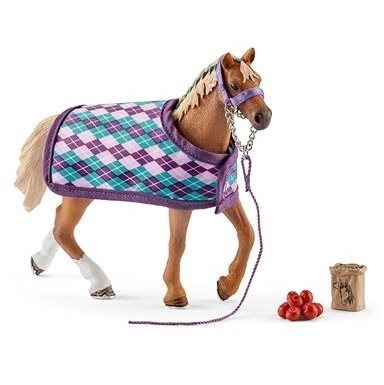 Schleich 42360 English thoroughbred with blanket Figure