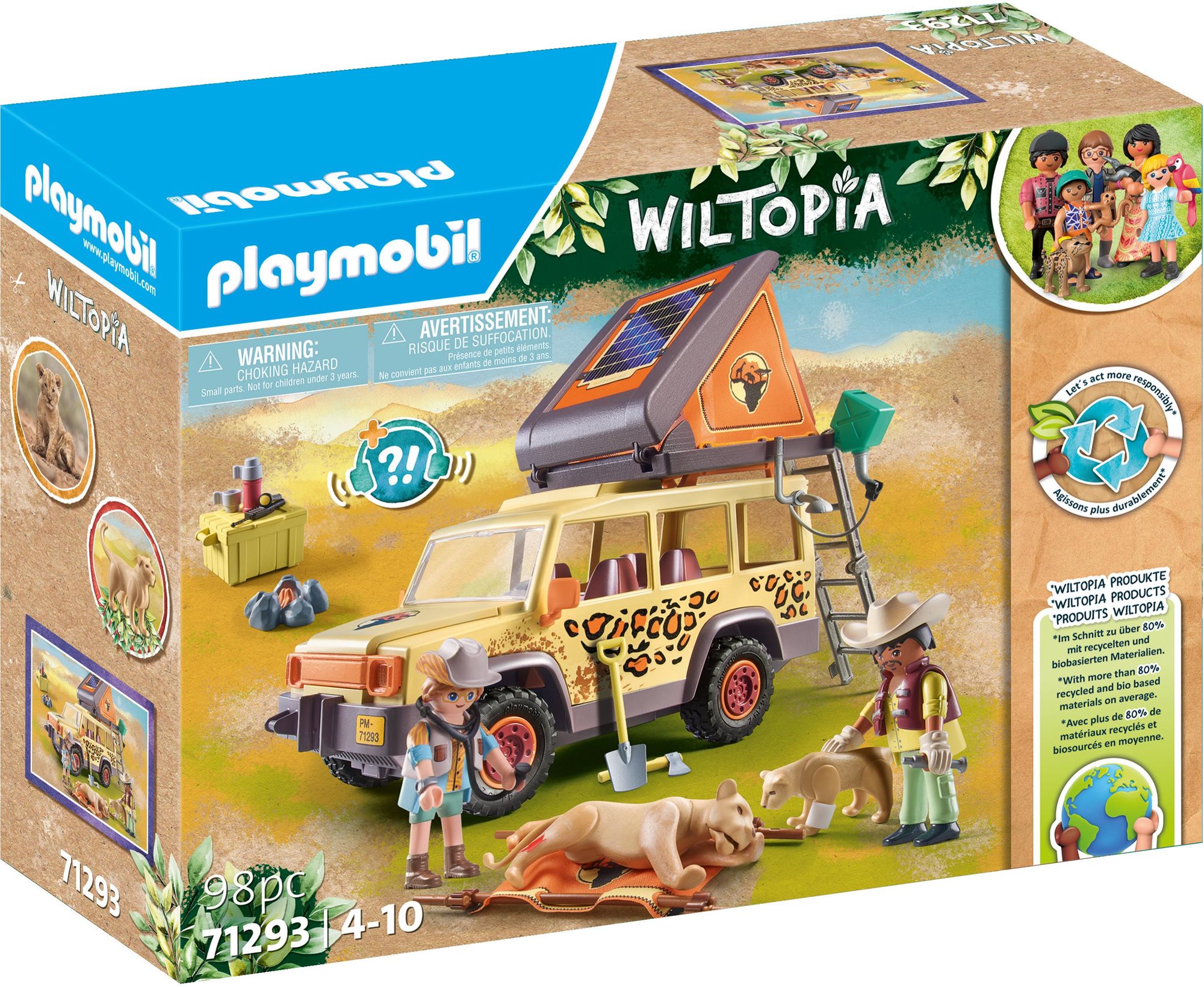 Playmobil 71293 Wiltopia - Terepjáróval az oroszlánok között...