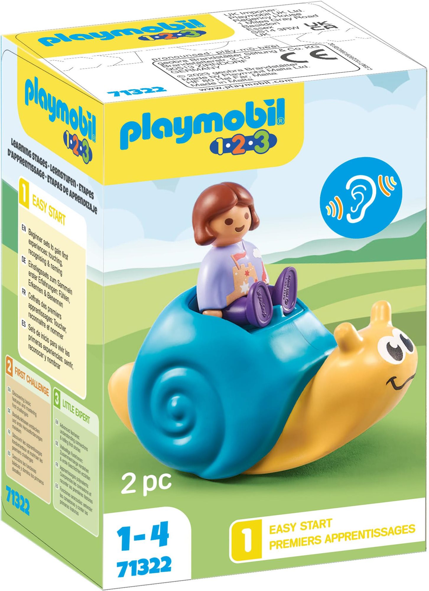 Playmobil 1.2.3: Csigahinta csörgővel 71322 Építőjáték