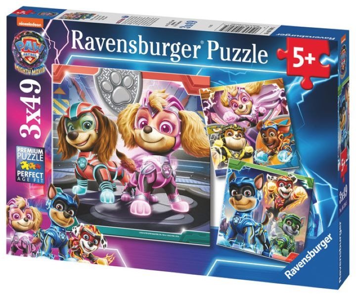 Labková patrola vo veľkofilme 3× 49 dielikov Puzzle