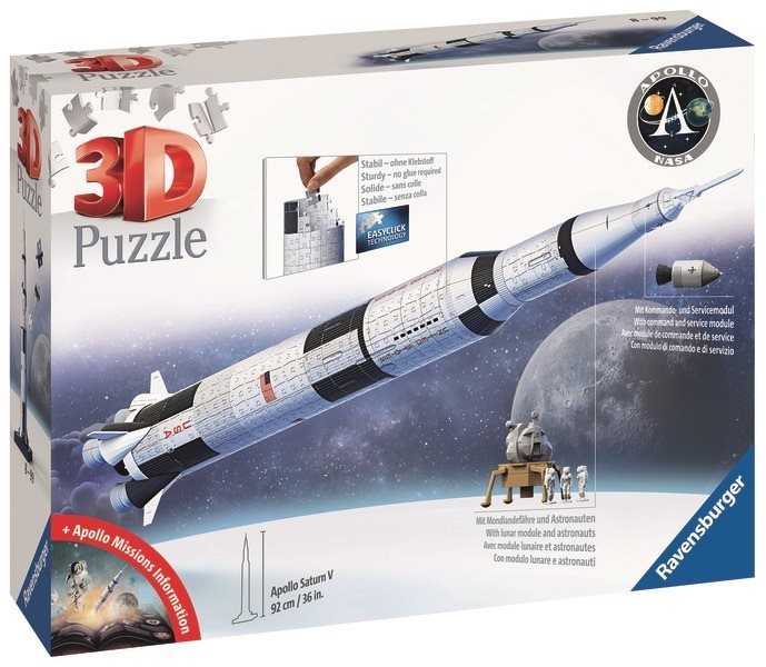 Weltraumrakete Saturn V 432 Teile 3D Puzzle
