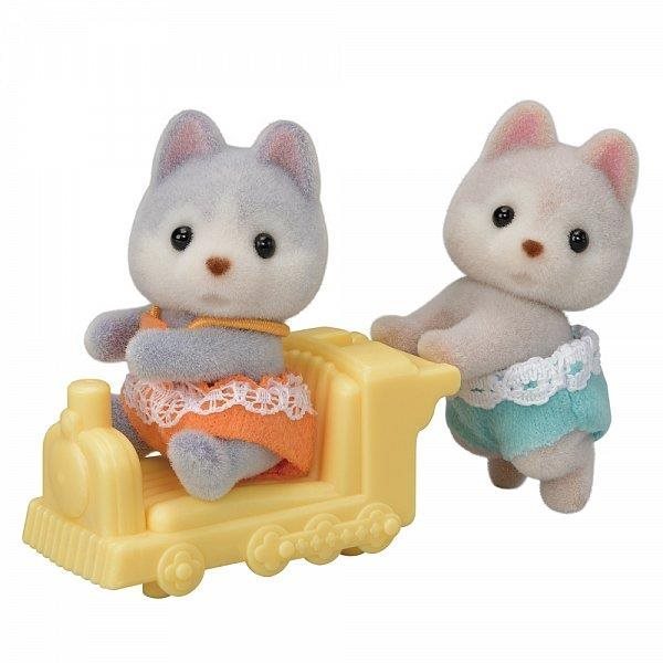 Sylvanian Family Husky ikrek Figura
