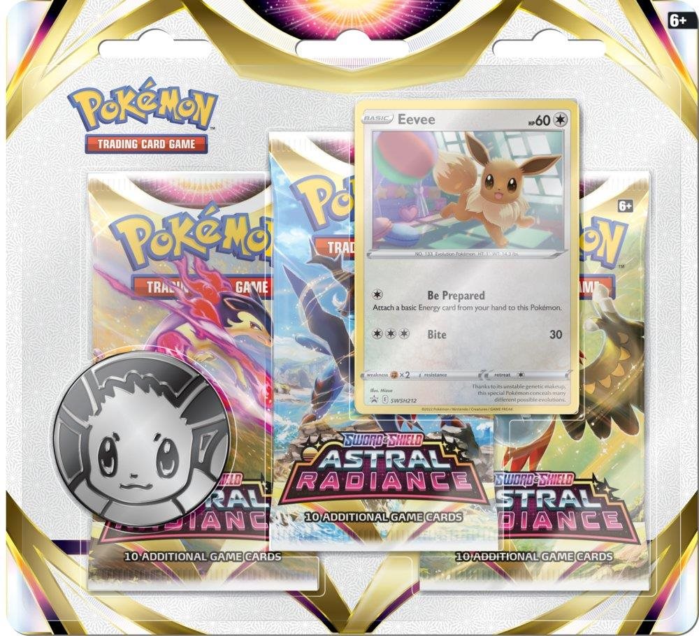 Pokémon TCG: SWSH10 Astral Radiance  - 3 Blister Booster Pokémon...