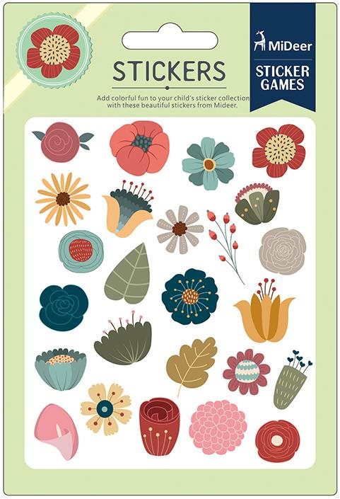 Mideer farebné samolepky – kvety Detské nálepky