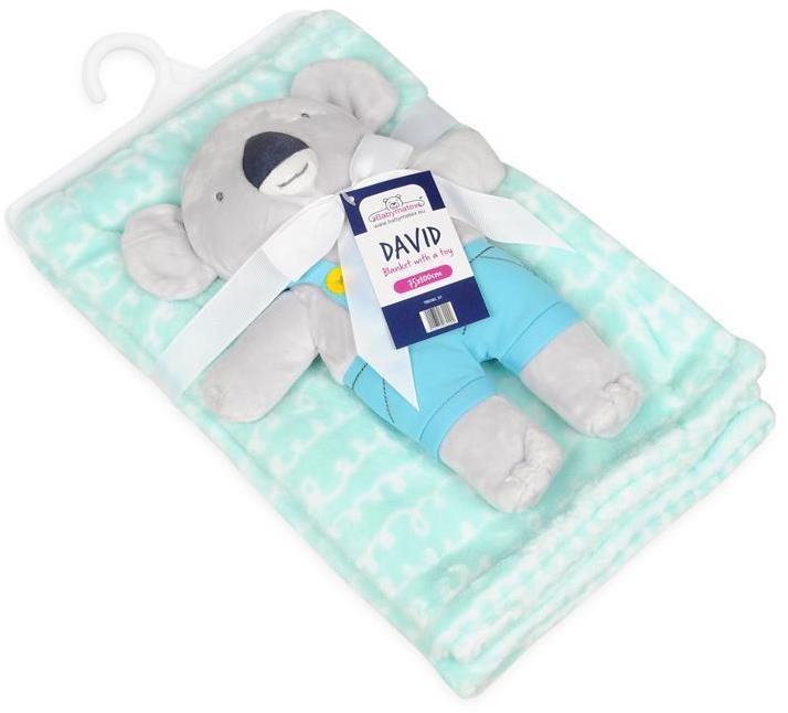 BABYMATEX Deka s hračkou Koala Mint 75 × 100 cm Deka