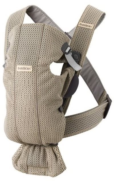Babybjörn nosič Mini Grey beige 3D Mesh Nosič pre dieťa