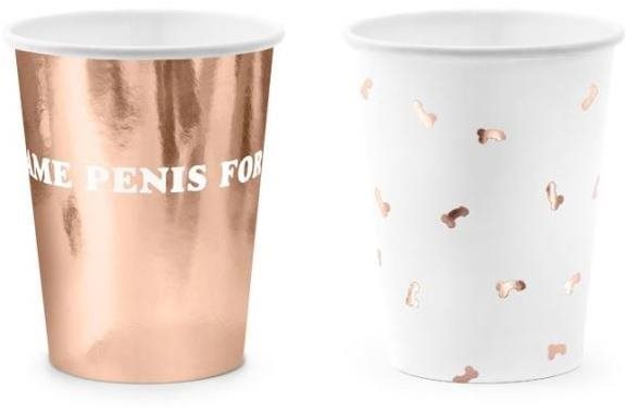 Poháriky same penis forever – ružovo zlaté – rose gold – rozlúčka...