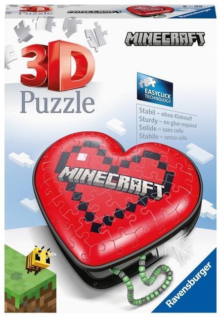 Ravensburger 3D Puzzle 112852 Srdce Minecraft 54 dielikov 3D puzzle