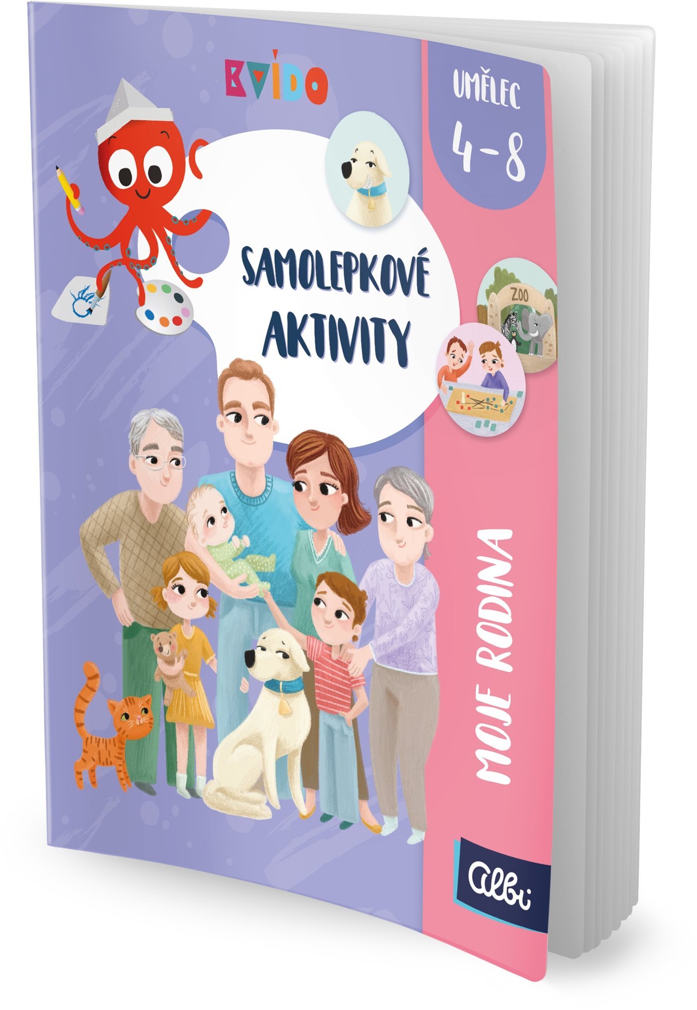 ALBI Kvído – Aktivity se samolepkami – Moje rodina CZ Stolová hra