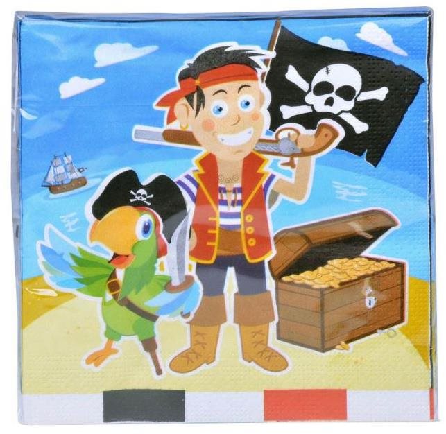 Papierové obrúsky pirát – kapitán hook – 33 × 33 cm – 20 ks...