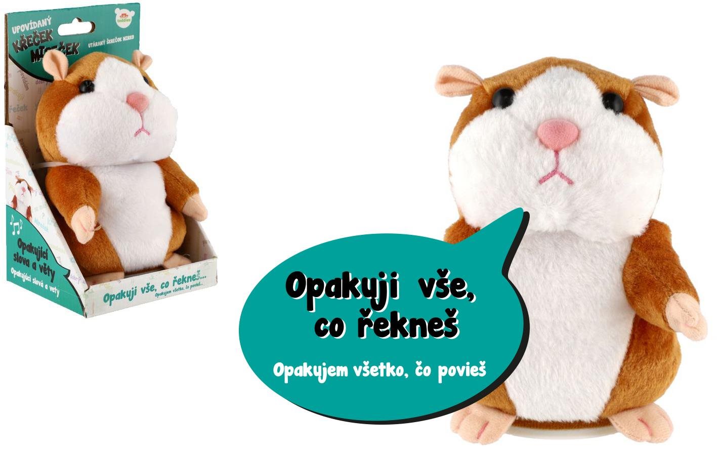 Teddies Škrečok Mirečko opakujúce vety Interaktívna hračka