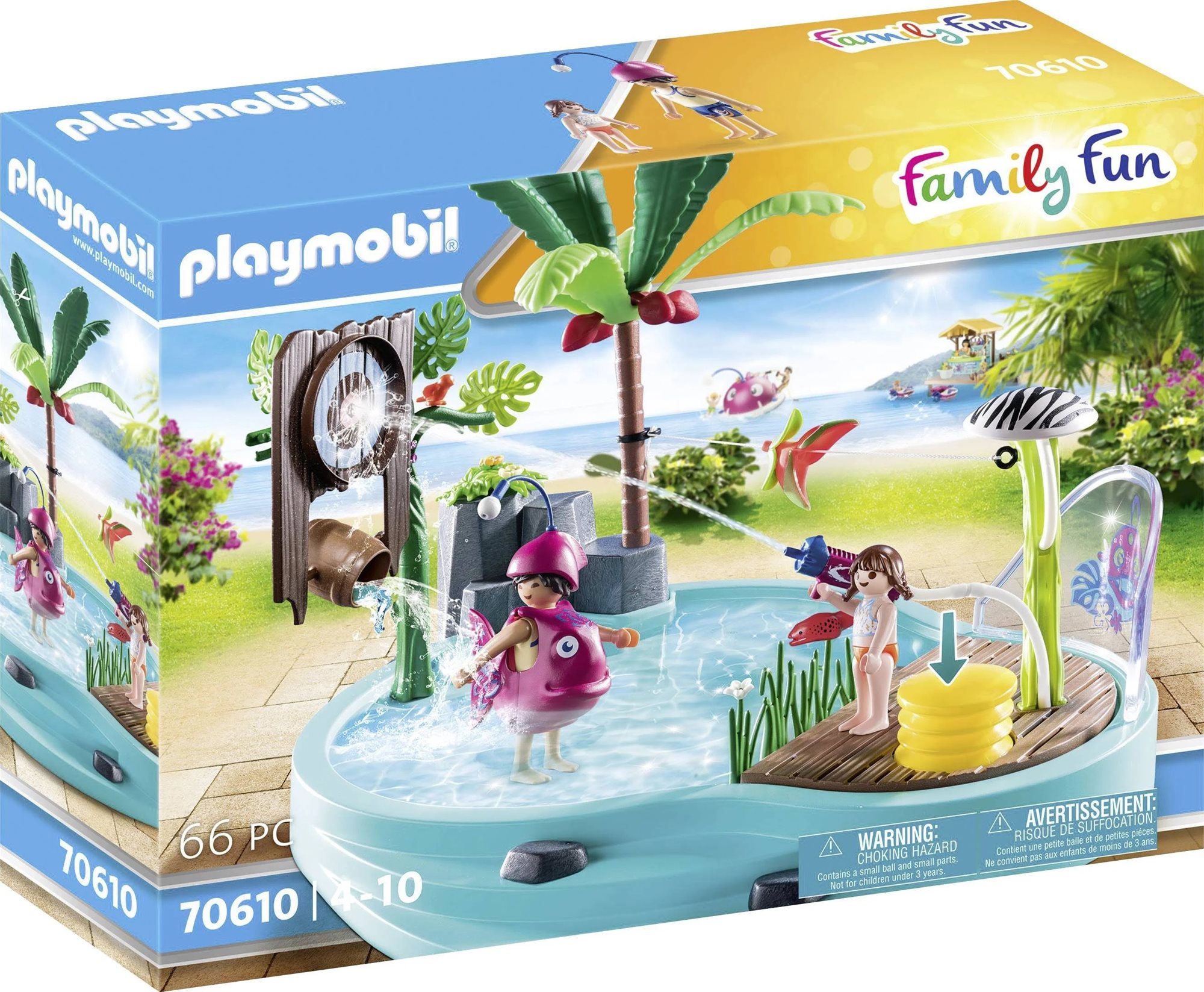 Playmobil Zábavný bazén s vodnou striekačkou Stavebnica