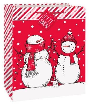 Vianočná darčeková taška so snehuliakmi – Vianoce – 26 × 64 × 35 cm...