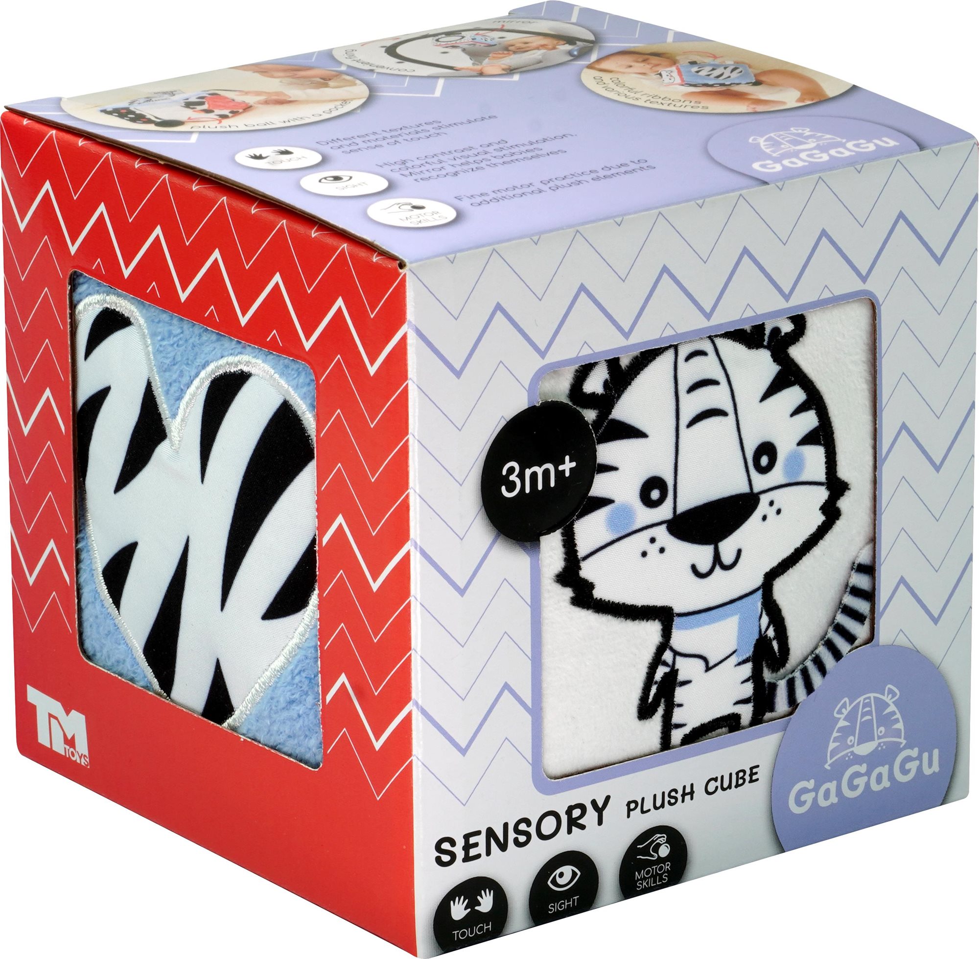 TM TOYS Gagagu Készségfejlesztő kocka - midi, 10cm Babajáték