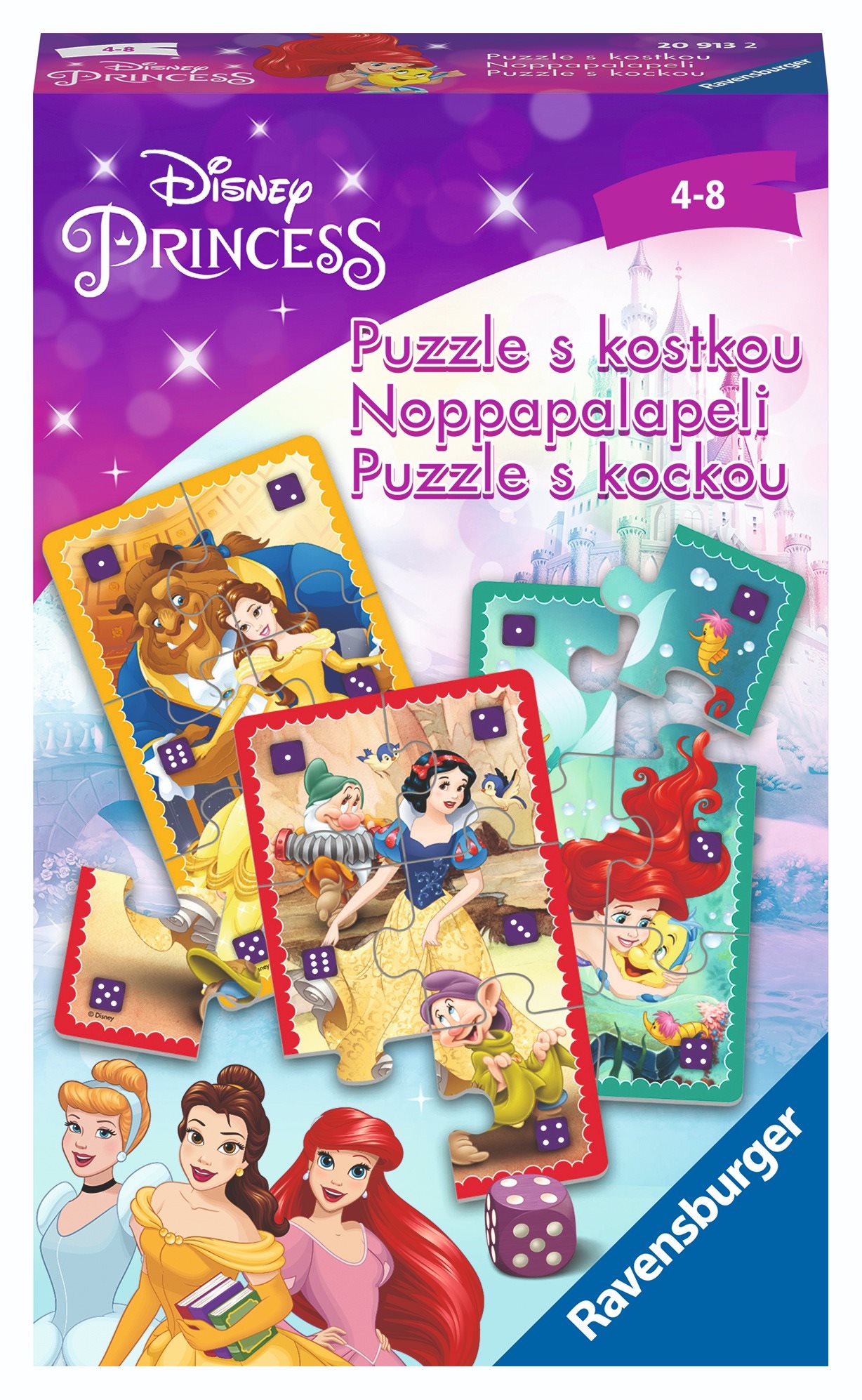Ravensburger 209132 Disney Princess: Puzzle hra s kockou Dosková hra